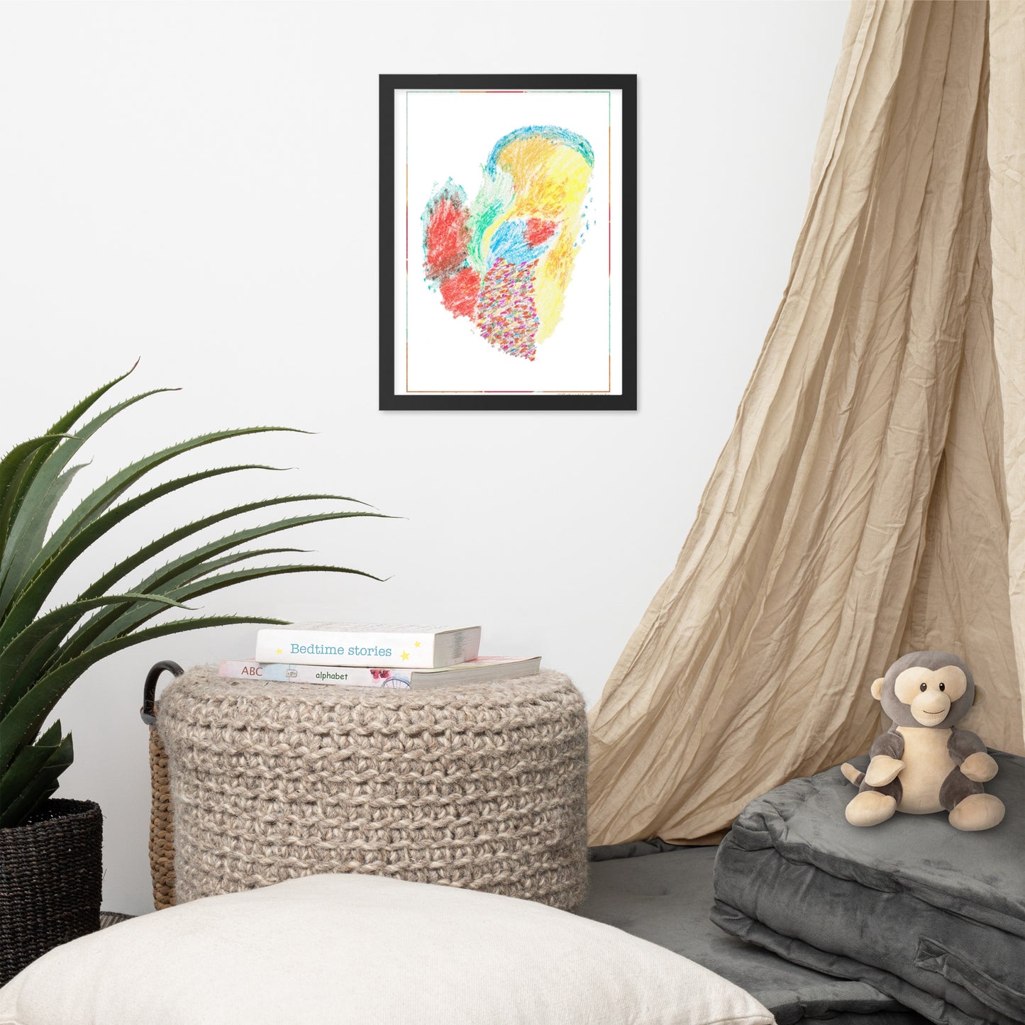 Framed matte paper poster "Heartbeats"