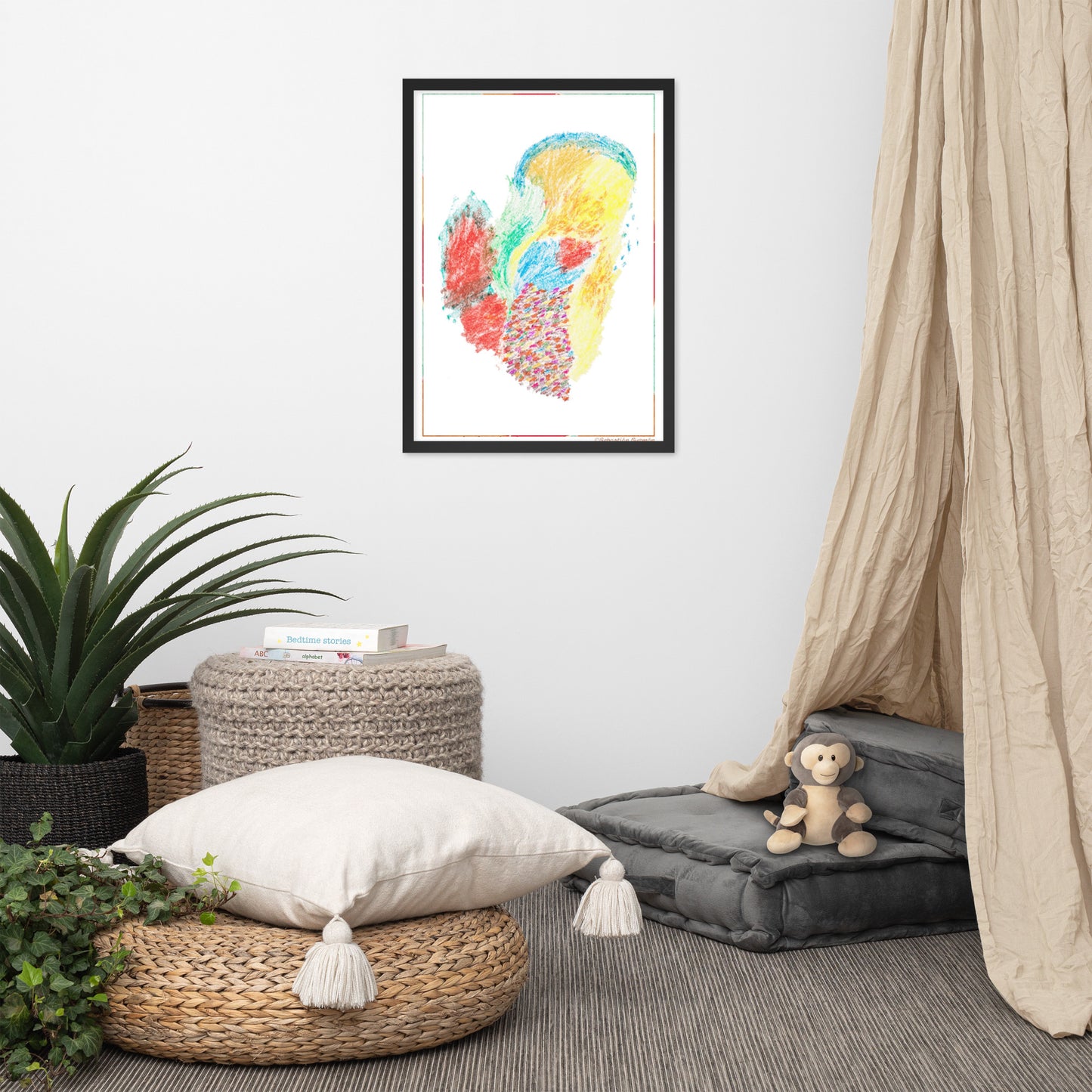 Framed matte paper poster "Heartbeats"