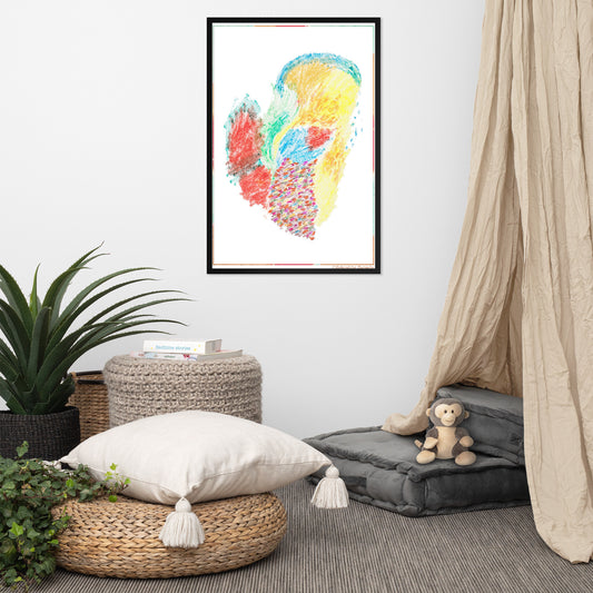 Framed matte paper poster "Heartbeats"