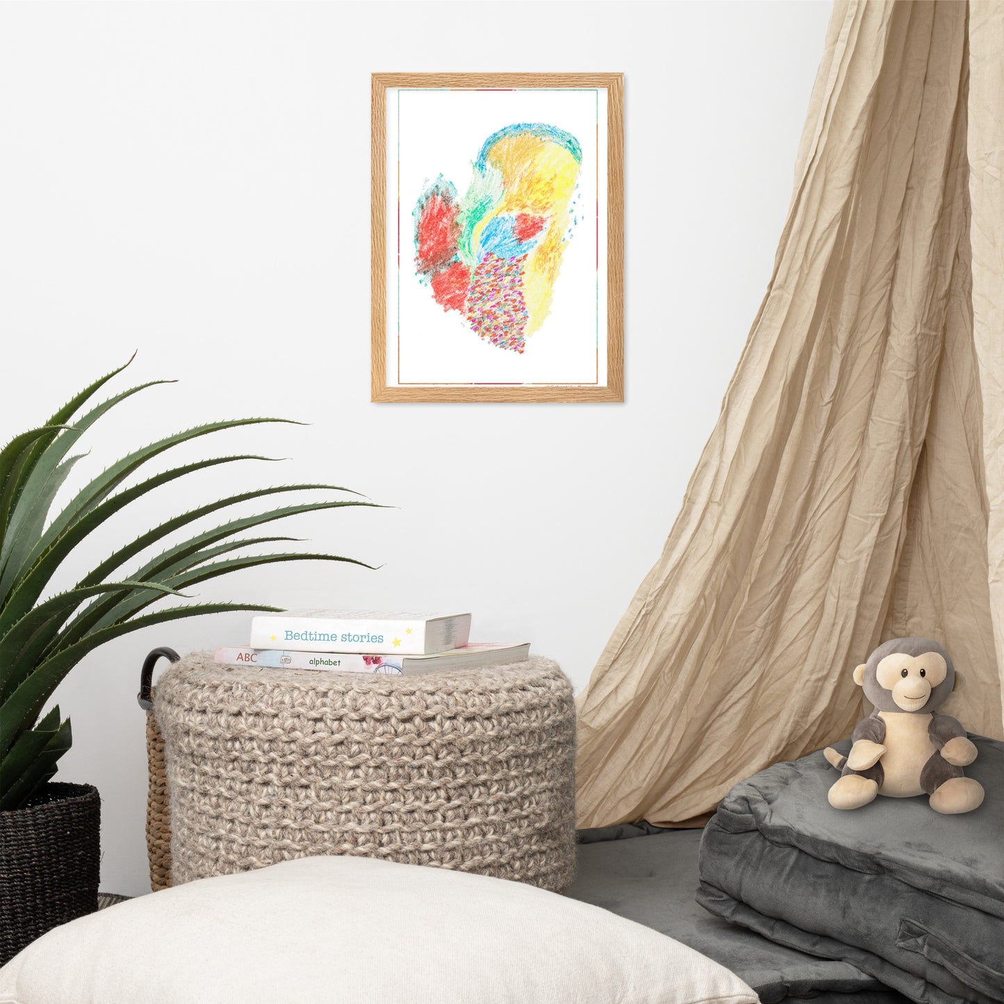 Framed matte paper poster "Heartbeats"