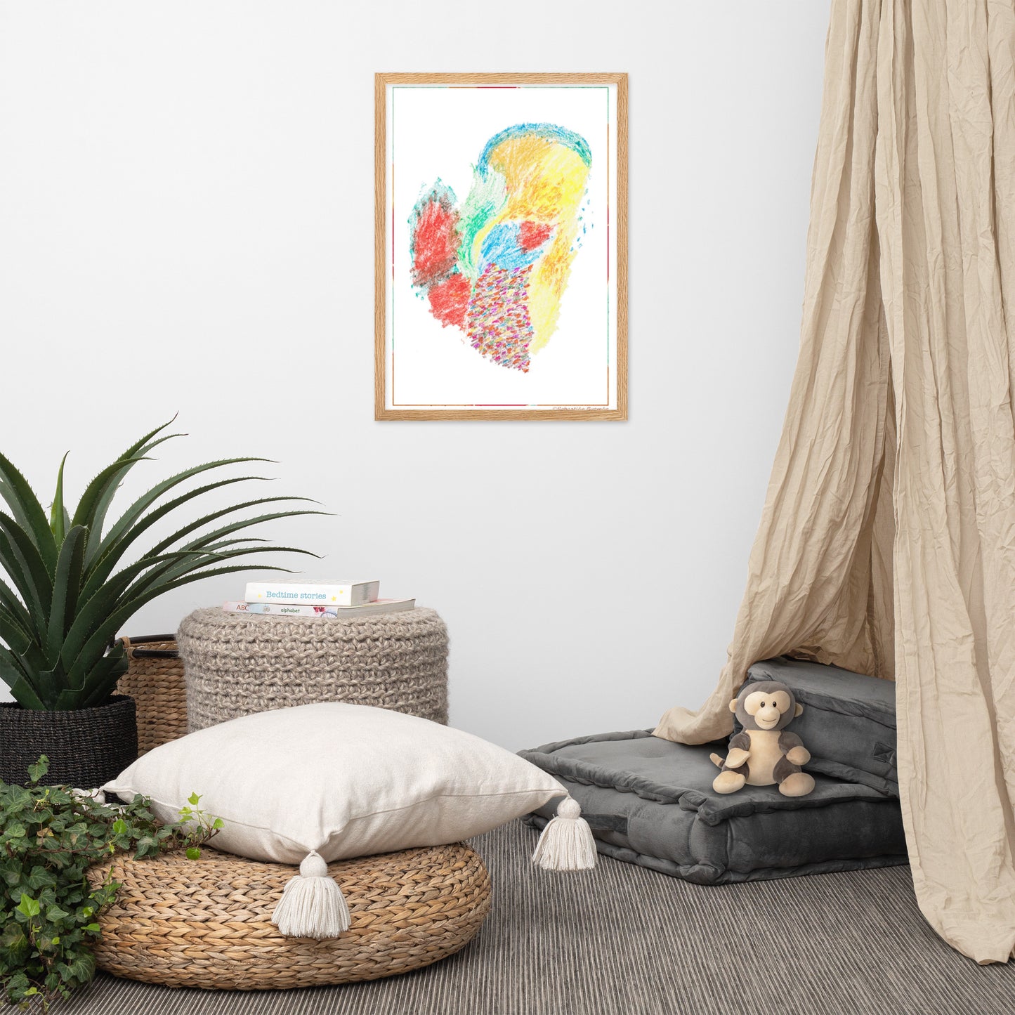 Framed matte paper poster "Heartbeats"