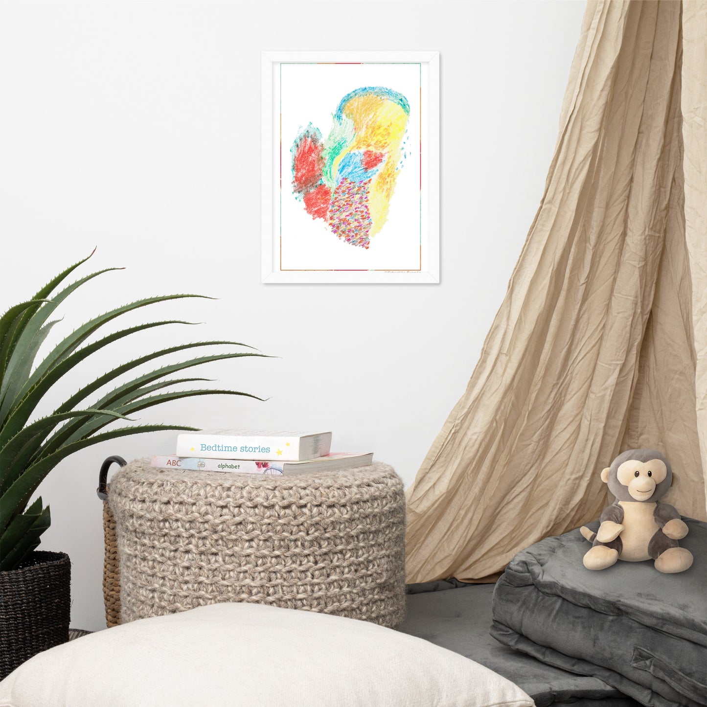 Framed matte paper poster "Heartbeats"