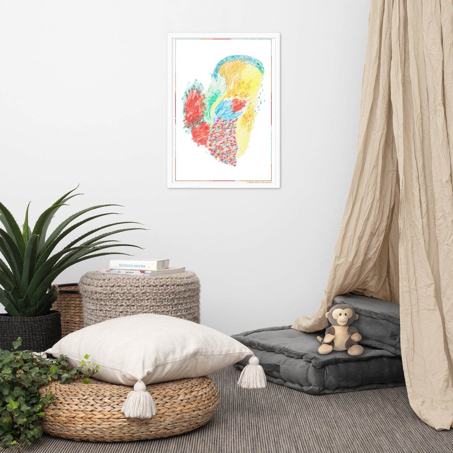 Framed matte paper poster "Heartbeats"